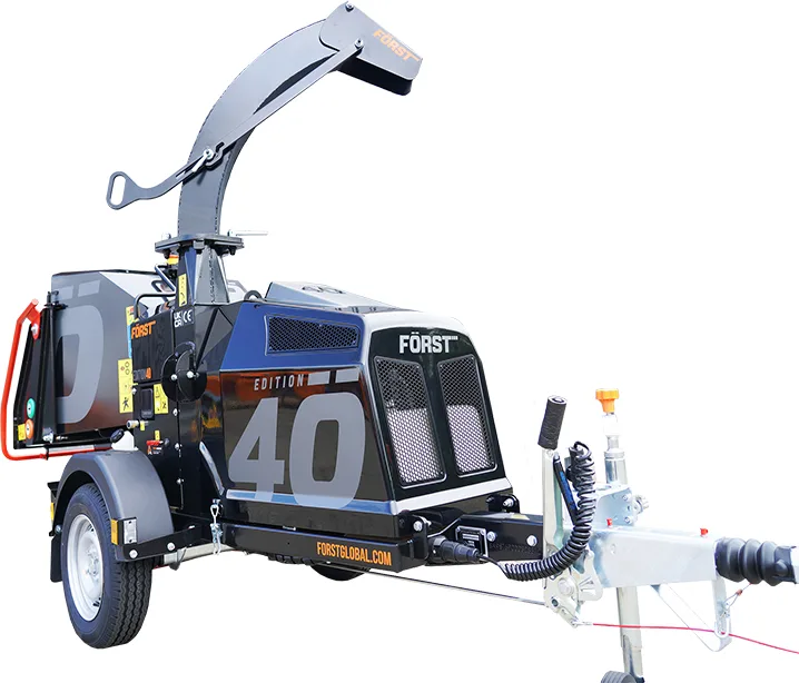 Biotrituradora Forst B&S 40HP con Remolque  Tritura Ramas de 150mm Motor Vanguard EFI