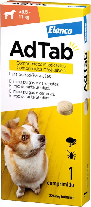 AdTab Comprimidos Masticables Antiparasitarios Perros 5,5 - 11 Kg