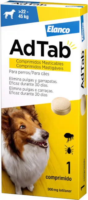 AdTab Comprimidos Masticables Antiparasitarios Perros 22 - 45 Kg