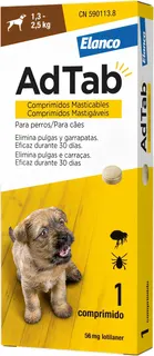 AdTab Comprimidos Masticables Antiparasitarios Perros 1,3 - 2,5 Kg