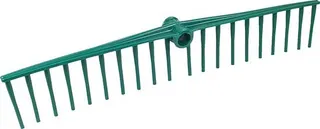 Rastrillo Plastico 22 Puas Curvo Verde