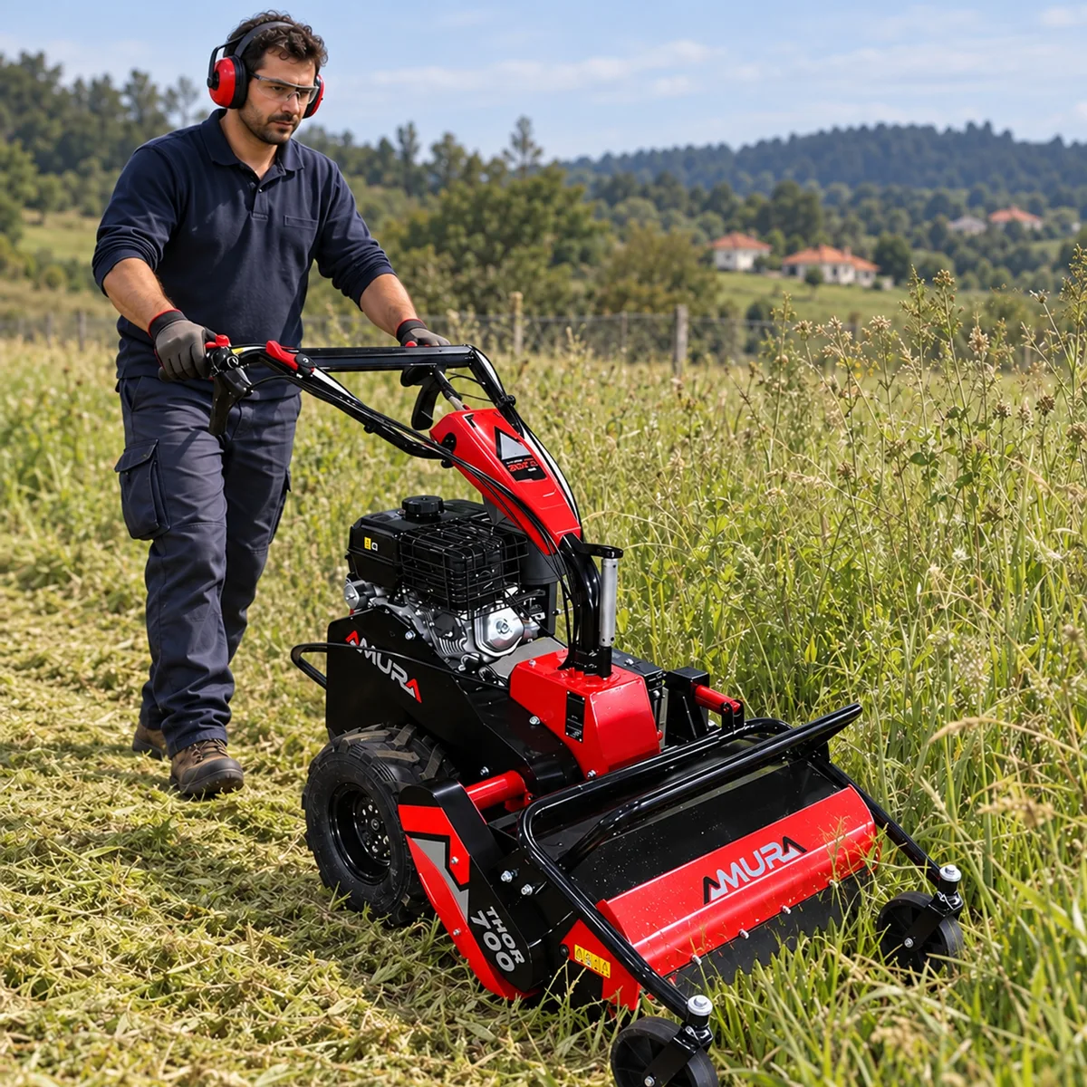 Desbrozadora de martillos Amura Thor 700 · 302 cc · 69 cm · arranque eléctrico — foto 10