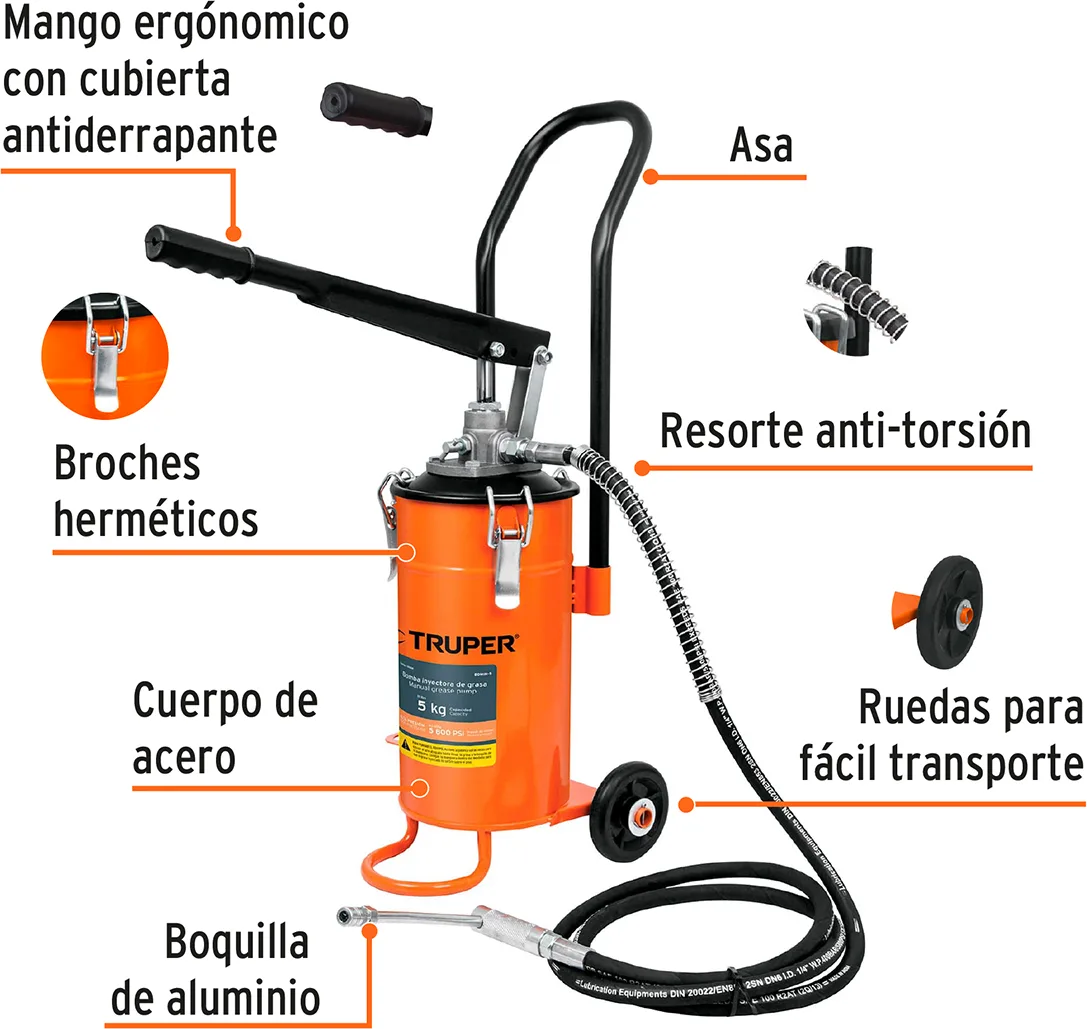 Bomba Inyectora Grasa 5kg Truper — foto 4