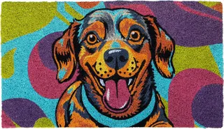 Felpudo Coco Blanco Perro Pop 40x70