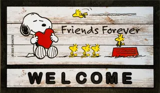 Felpudo Goma Peanuts Snoopy Welcome 40x68