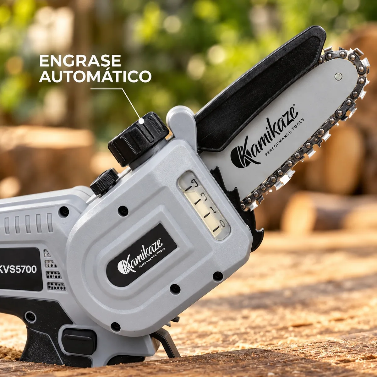 Motosierra de poda a batería Kamikaze KVS5700 · Ø 80 mm · 2 baterías y cargador — foto 4