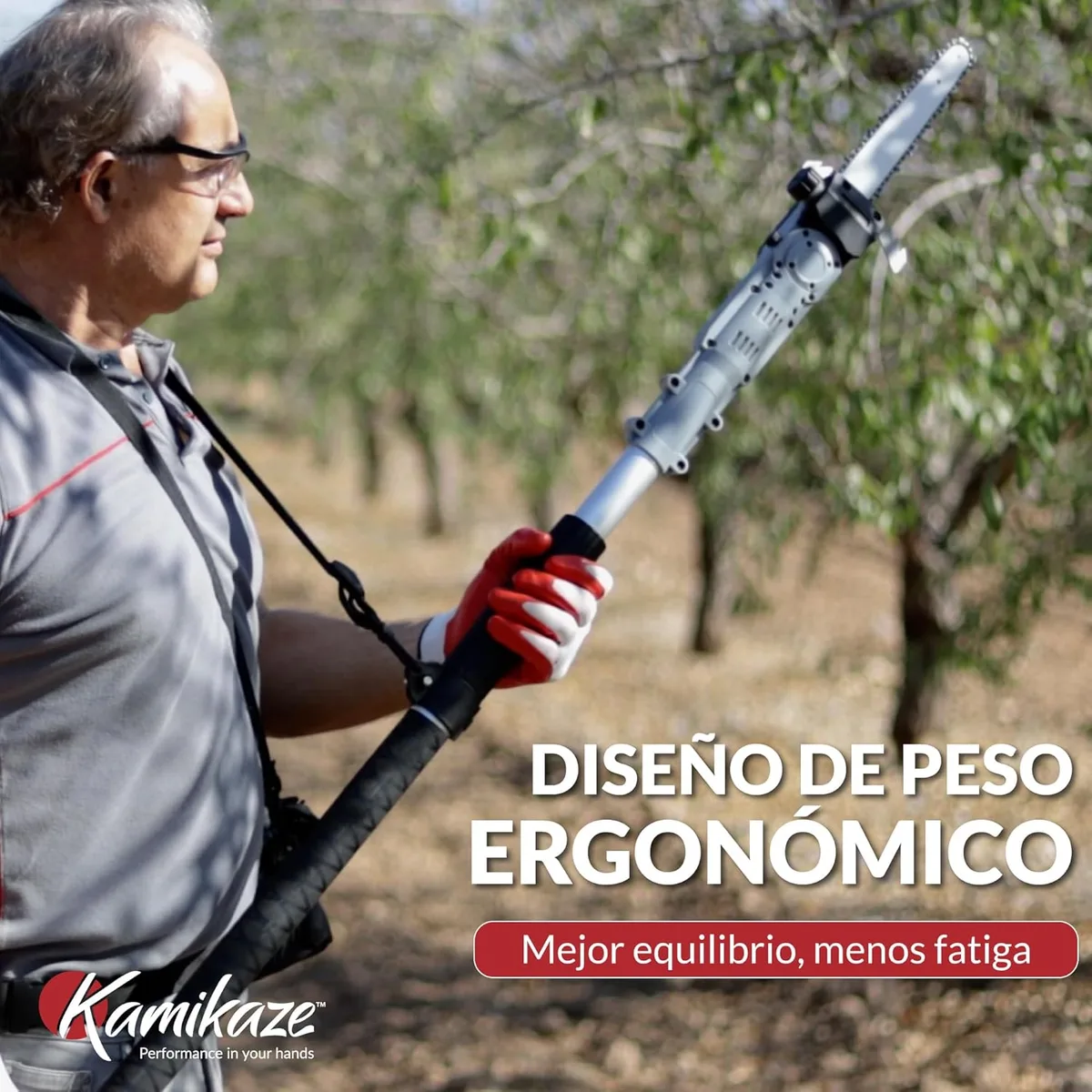 Pack poda Kamikaze KVS7000P + tijera KV390 + pértiga 155-225 cm + 4 baterías y 2 cargadores — foto 11