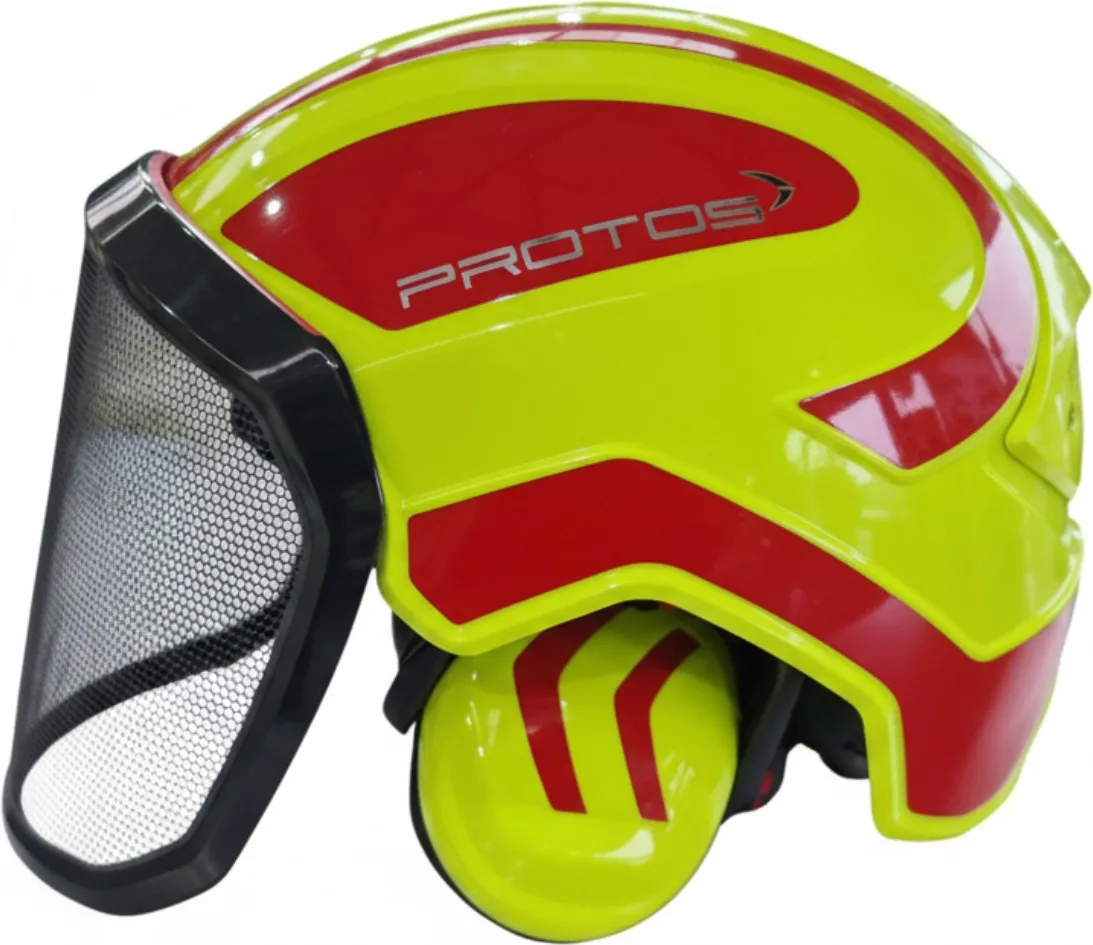 Casco Protos Integral Arborist Amarillo Neon/Rojo
