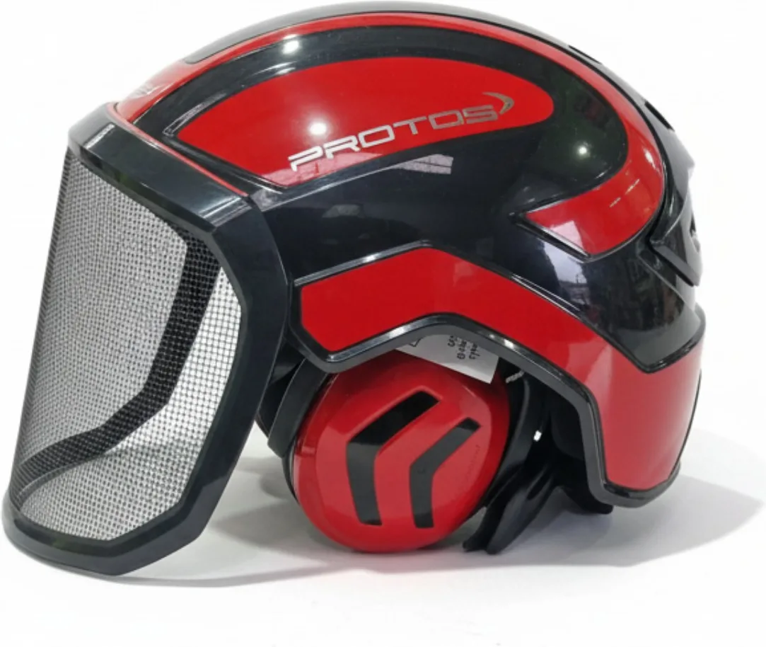 Casco Protos Integral Forest Negro/Rojo Neon
