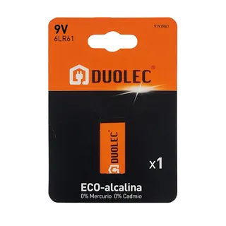 Pila Alcalina 6LR61 Duolec