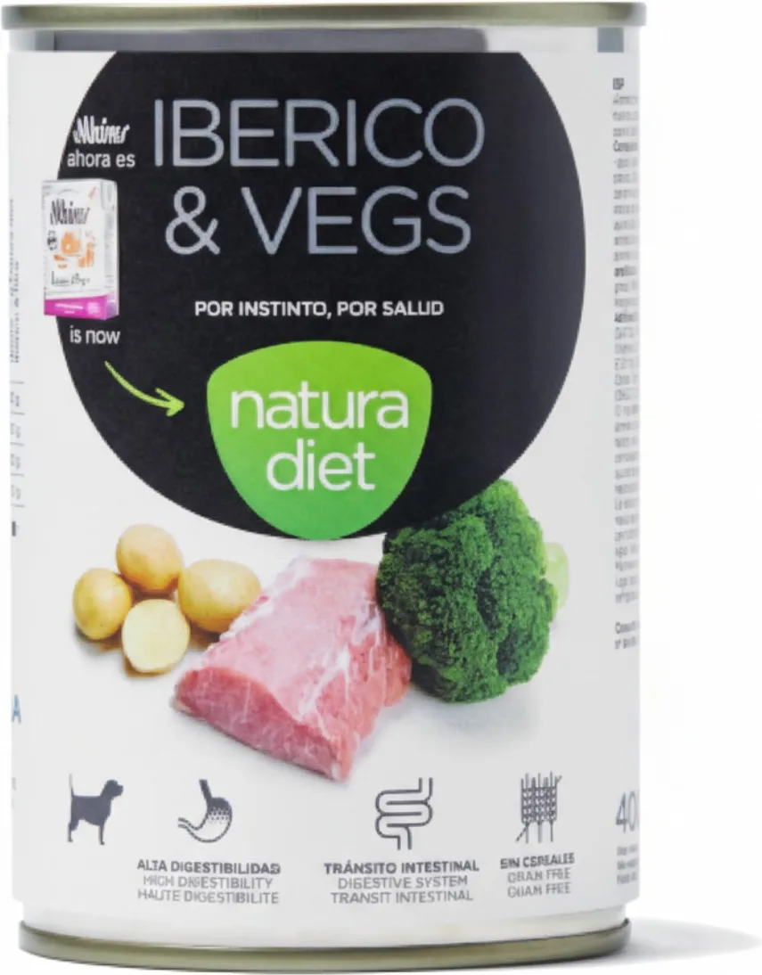 Lata Perro Natura Diet Dog Iberico & Vegs 400g