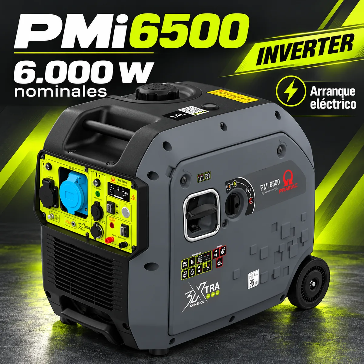 Generador inverter Pramac PMi6500 · 6.000 W · arranque eléctrico — foto 2