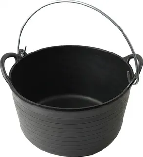 Capazo 12L Negro Reforzado C/Asa Metalica