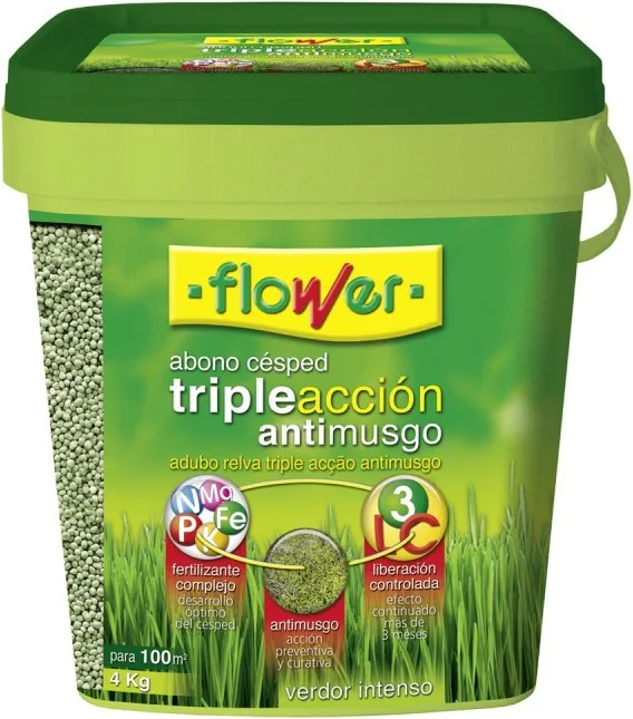 Abono Triple Accion Antimusgo Cesped 4 Kg