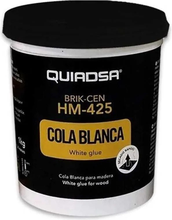 Cola Blanca Para Madera Quiadsa Brik-Cen HM-425 Tarro 1 Kg
