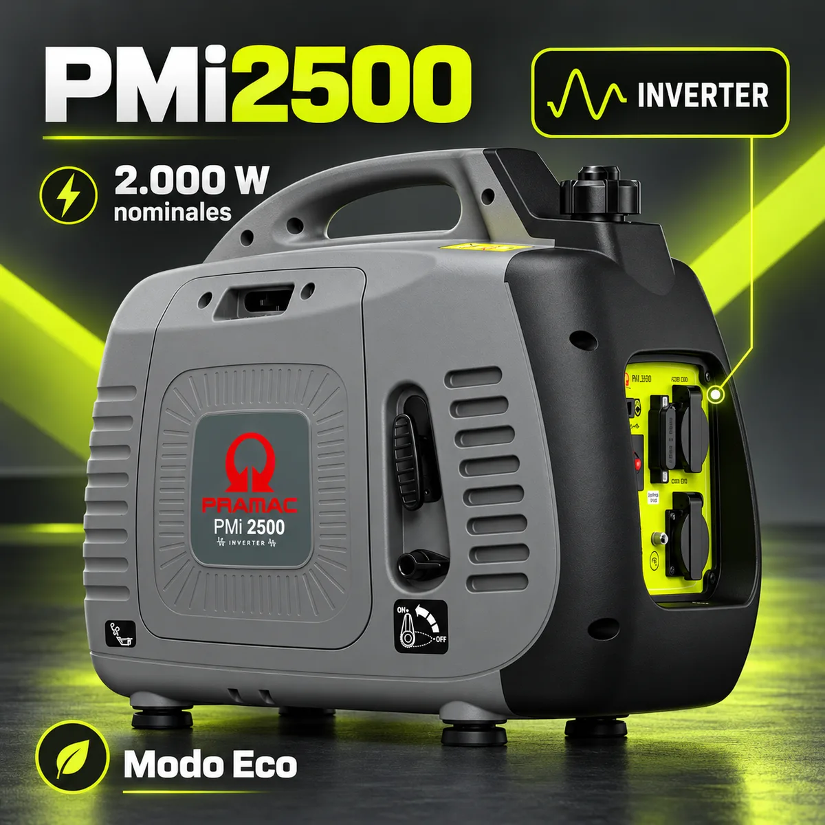 Generador inverter Pramac PMi2500 · 2.000 W · gasolina — foto 2