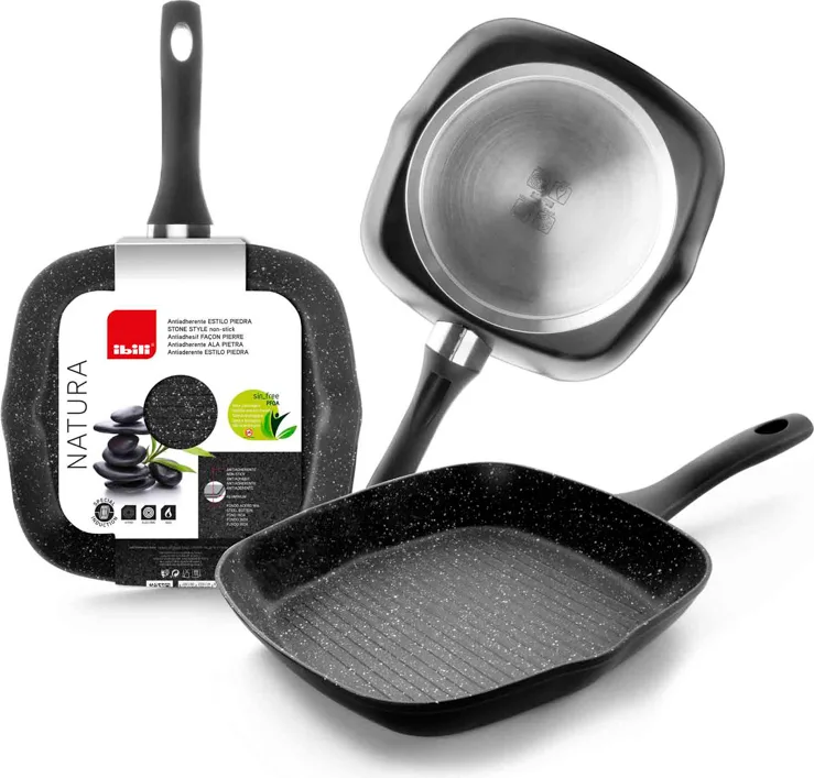 Grill Ondulado Natura Ibili 28x28 cm