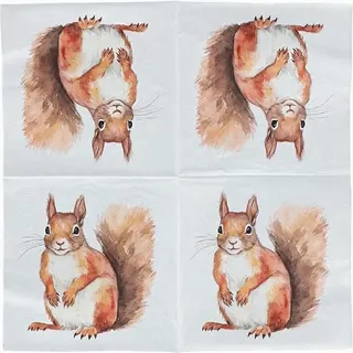 Servilletas Papel Ardilla 33x33cm  20 uds
