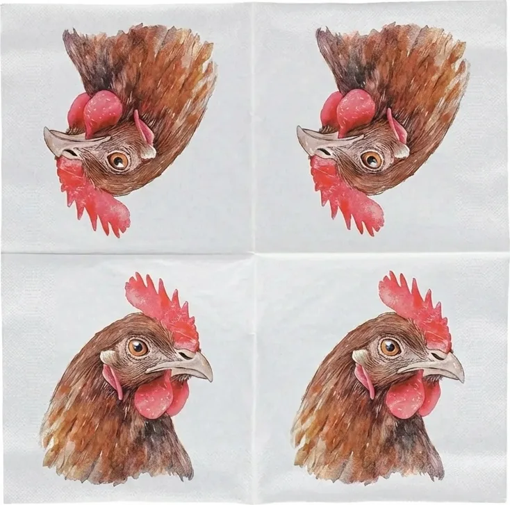 Servilletas Papel Pollo 33x33 cm 20 uds
