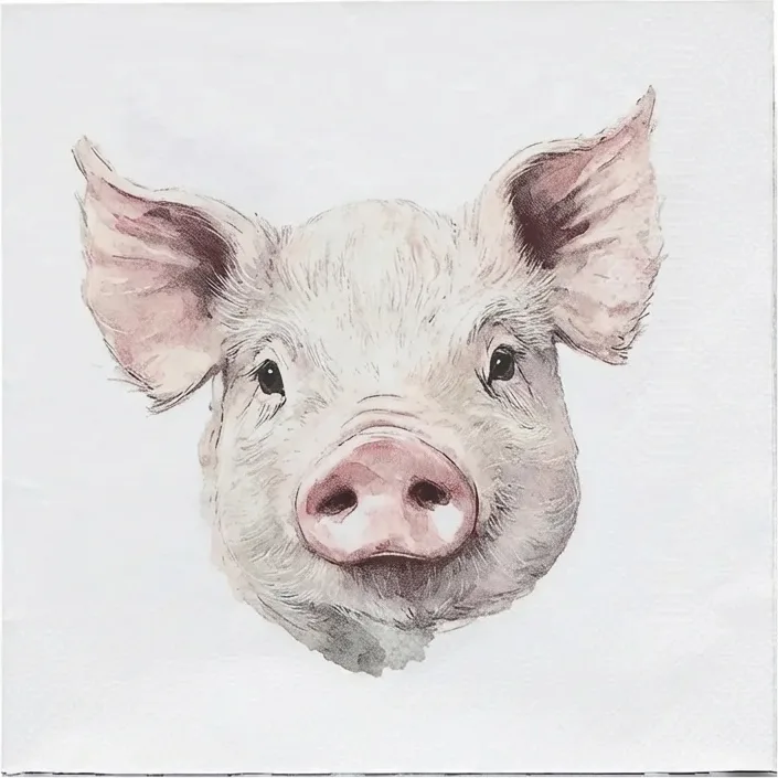 Servilletas Papel Cerdo 33x33 cm 20uds — foto 2