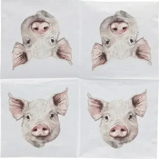 Servilletas Papel Cerdo 33x33 cm 20uds
