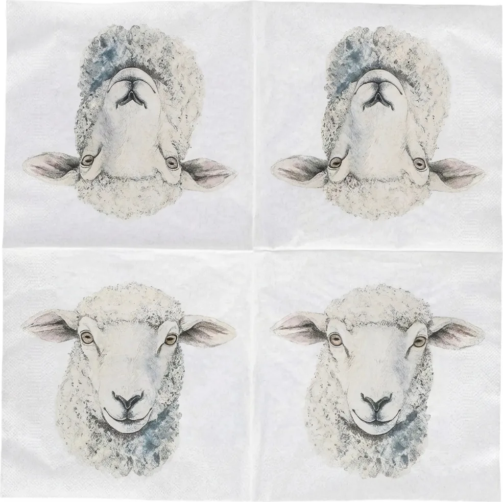 Servilletas Papel Oveja 33x33 cm 20 uds — foto principal