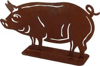 Figura Jardin Cerdo Efecto Oxido