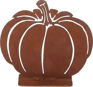 Figura Jardin Calabaza Redonda Efecto Oxido