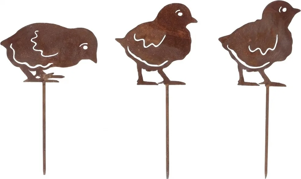 Figura Jardin Pollito Efecto Oxido Surtido — foto 4