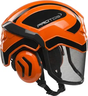 Casco Protos Integral Arborist Naranja Neon/Negro