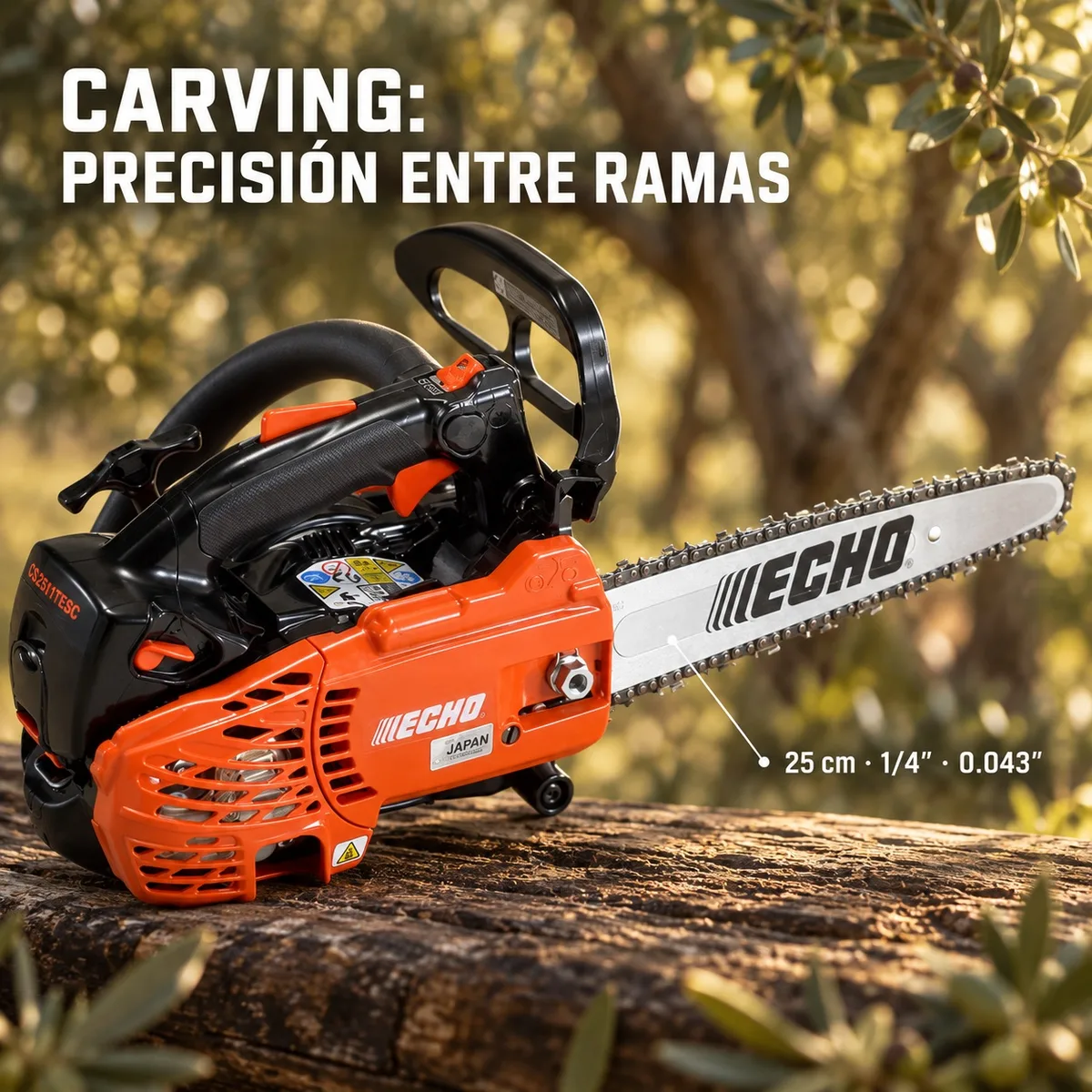 Motosierra Poda Echo CS2511TESC/25A 0.043" carving — foto 3