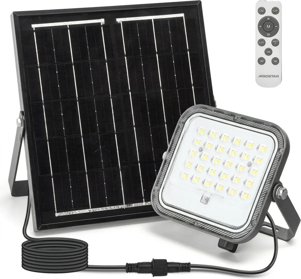 Foco Led Solar 50w con Panel Solar