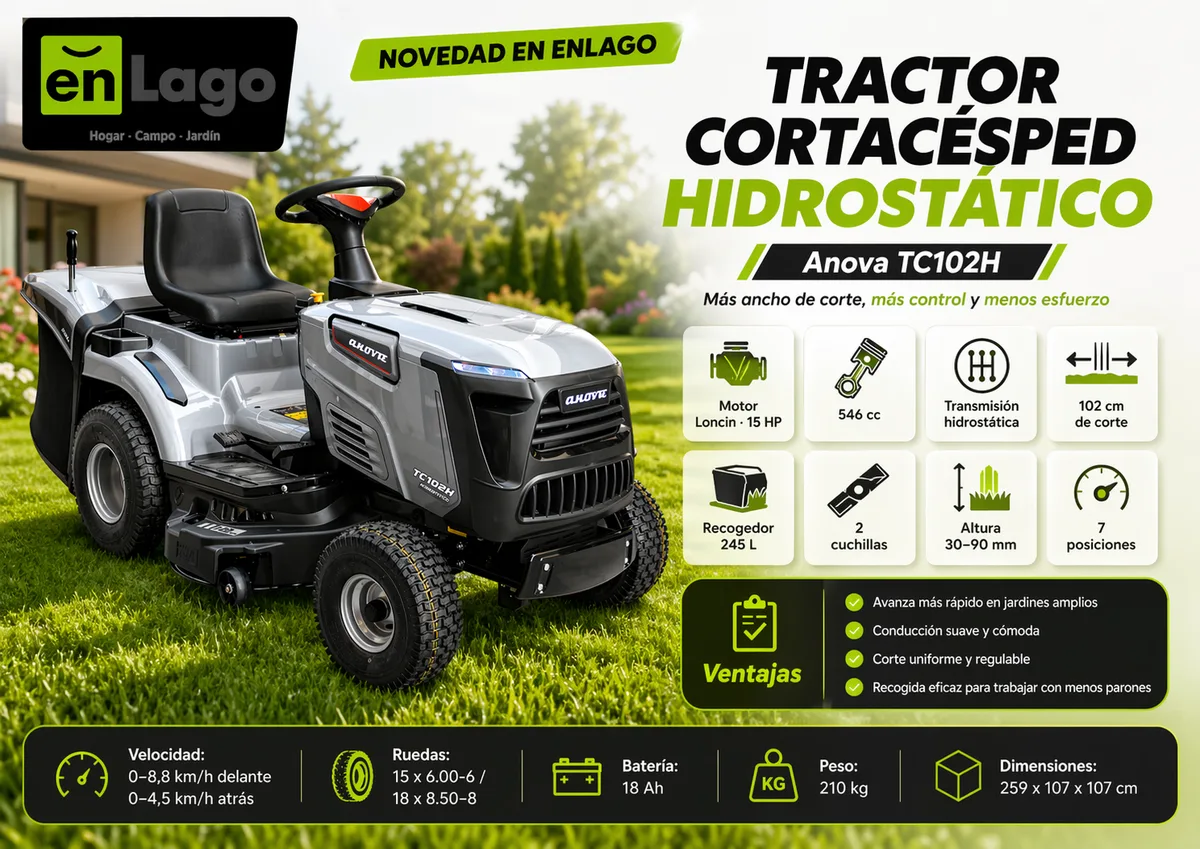 Tractor Cortacesped Anova TC102H — foto 2