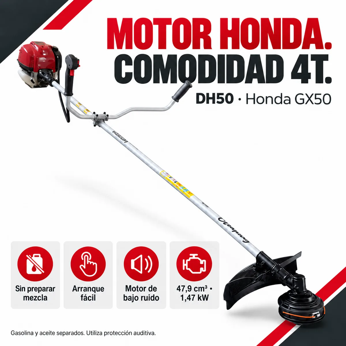 Desbrozadora DH50 con motor Honda GX50 de 4 tiempos — foto 3