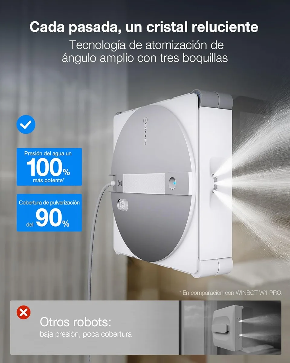 Ecovacs Winbot W3 Omni Robot Limpiacristales con Estacion Multifuncion — foto 6