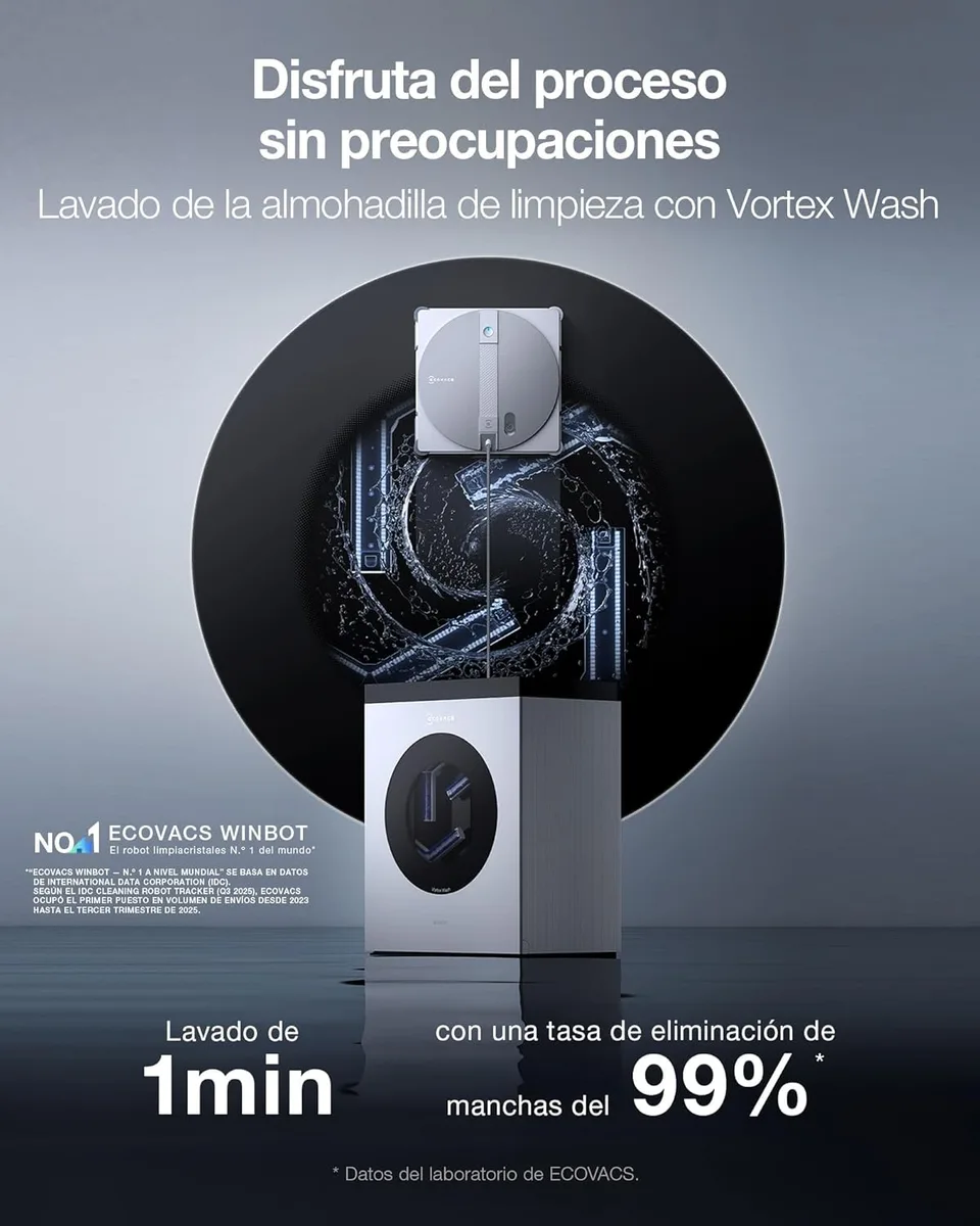 Ecovacs Winbot W3 Omni Robot Limpiacristales con Estacion Multifuncion — foto 8