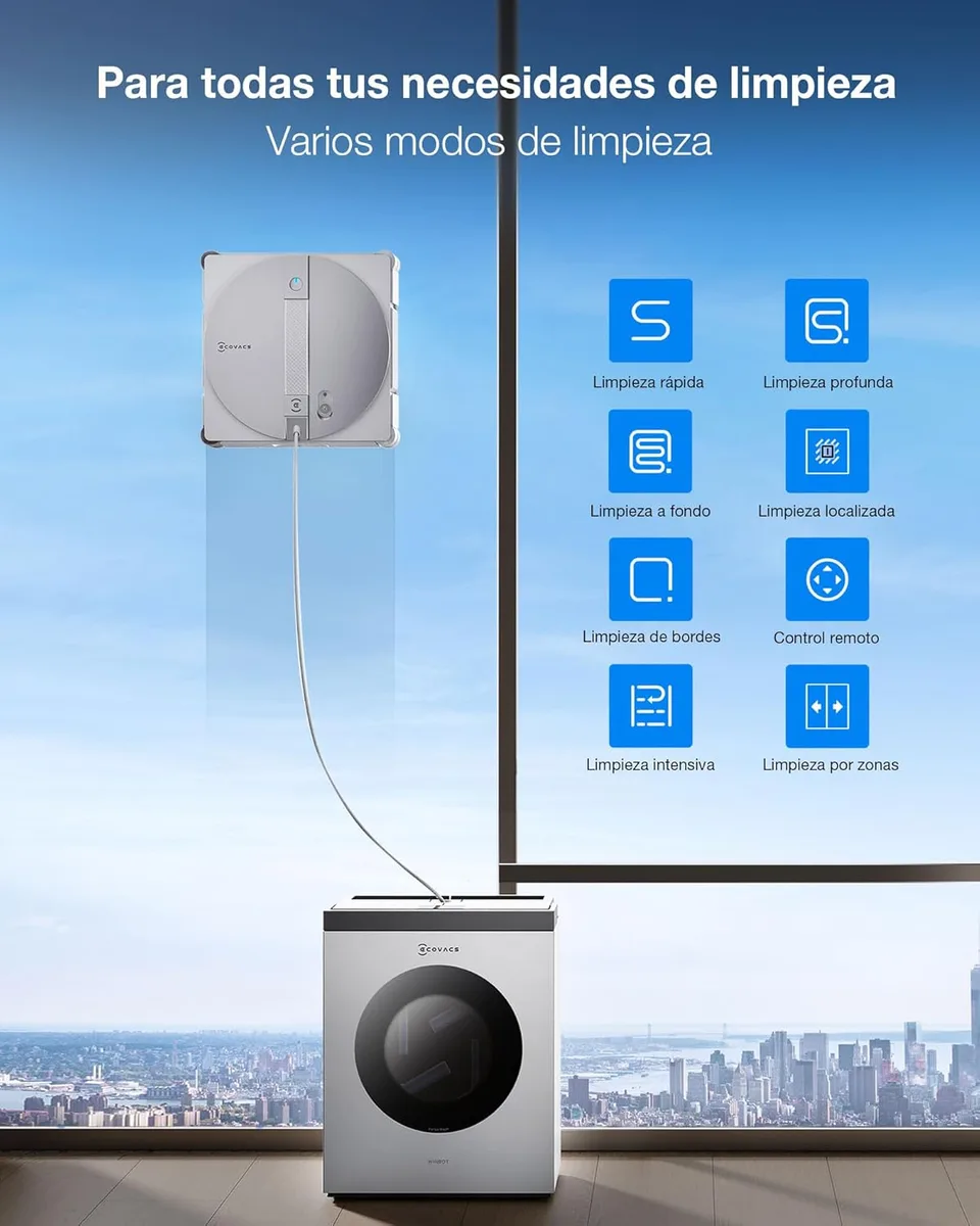 Ecovacs Winbot W3 Omni Robot Limpiacristales con Estacion Multifuncion — foto 3