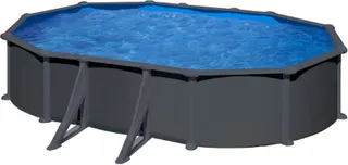 Piscina Anthracite Postes Ovalada 610x375x132 cm