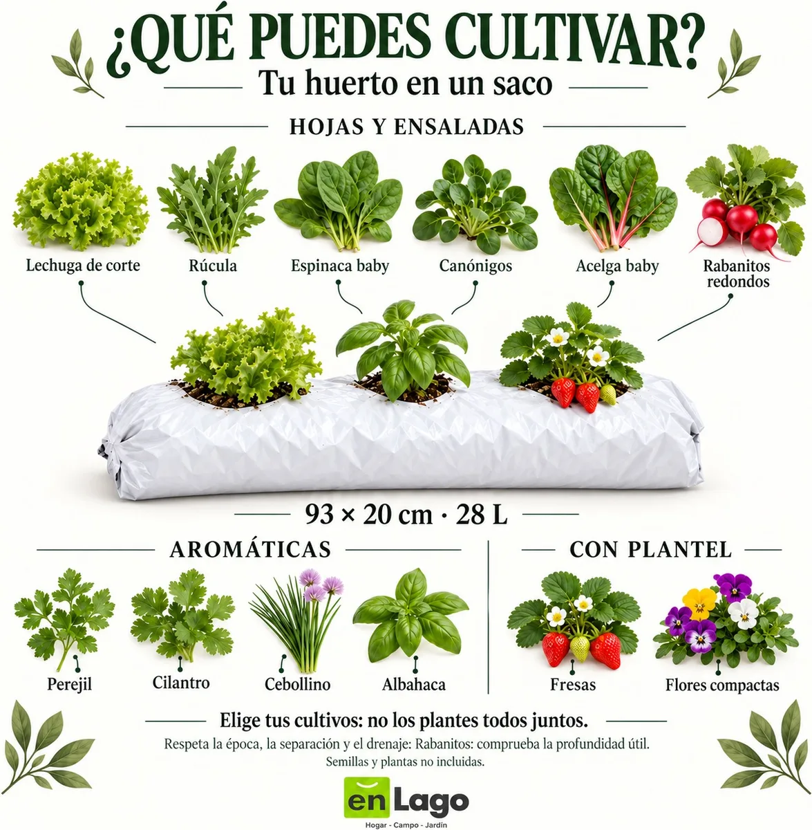 Saco de cultivo Pinaster 28 L con sustrato para huerto urbano — foto 9