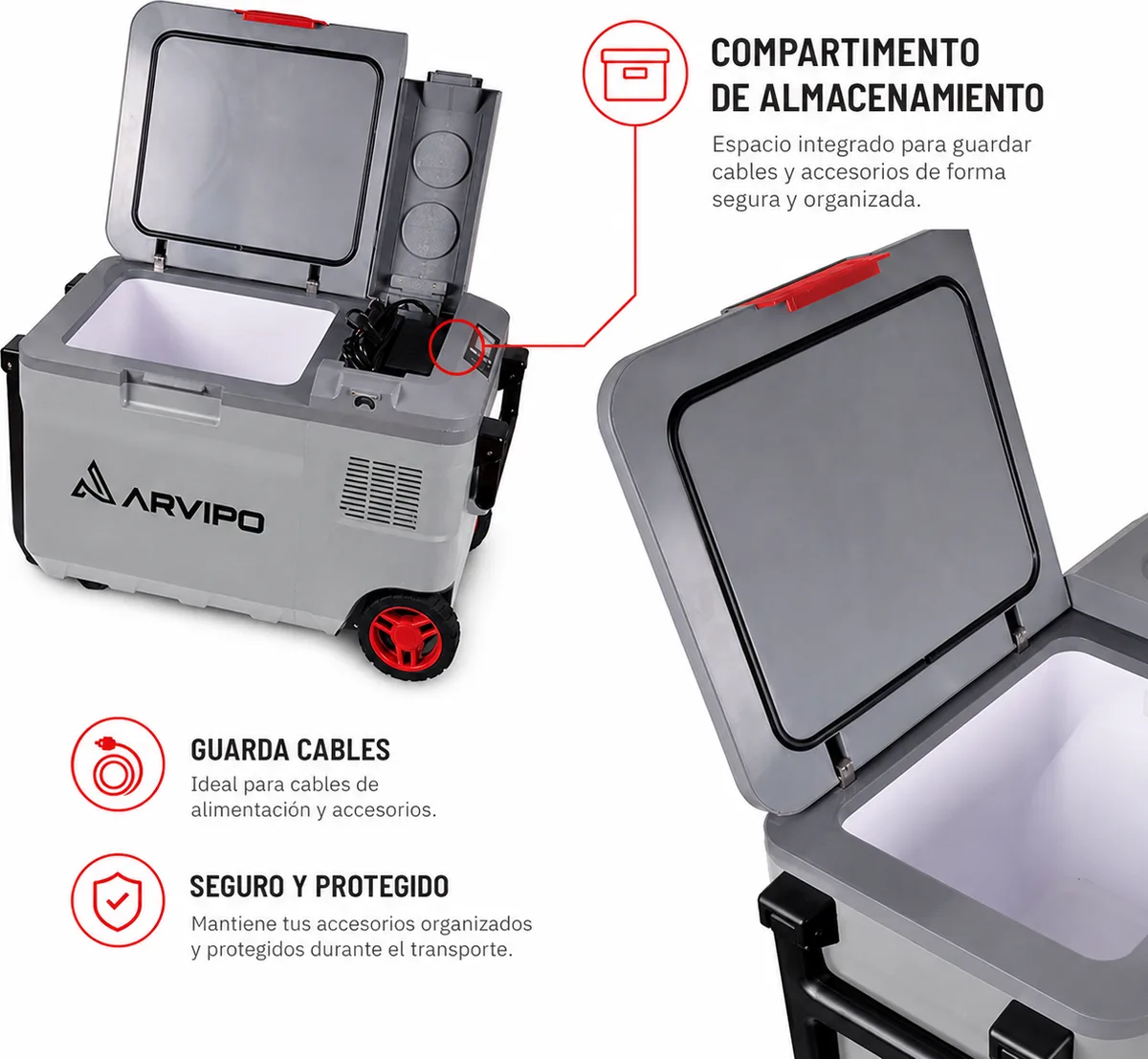 Nevera Camper ARVIPO FR37 28L 12V/220V | Frío, Congelador y Calor — foto 2