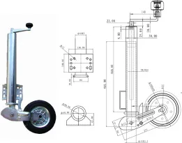 Pie Apoyo Automatico Remolque 60mm Rueda Jockey Carro — foto 3