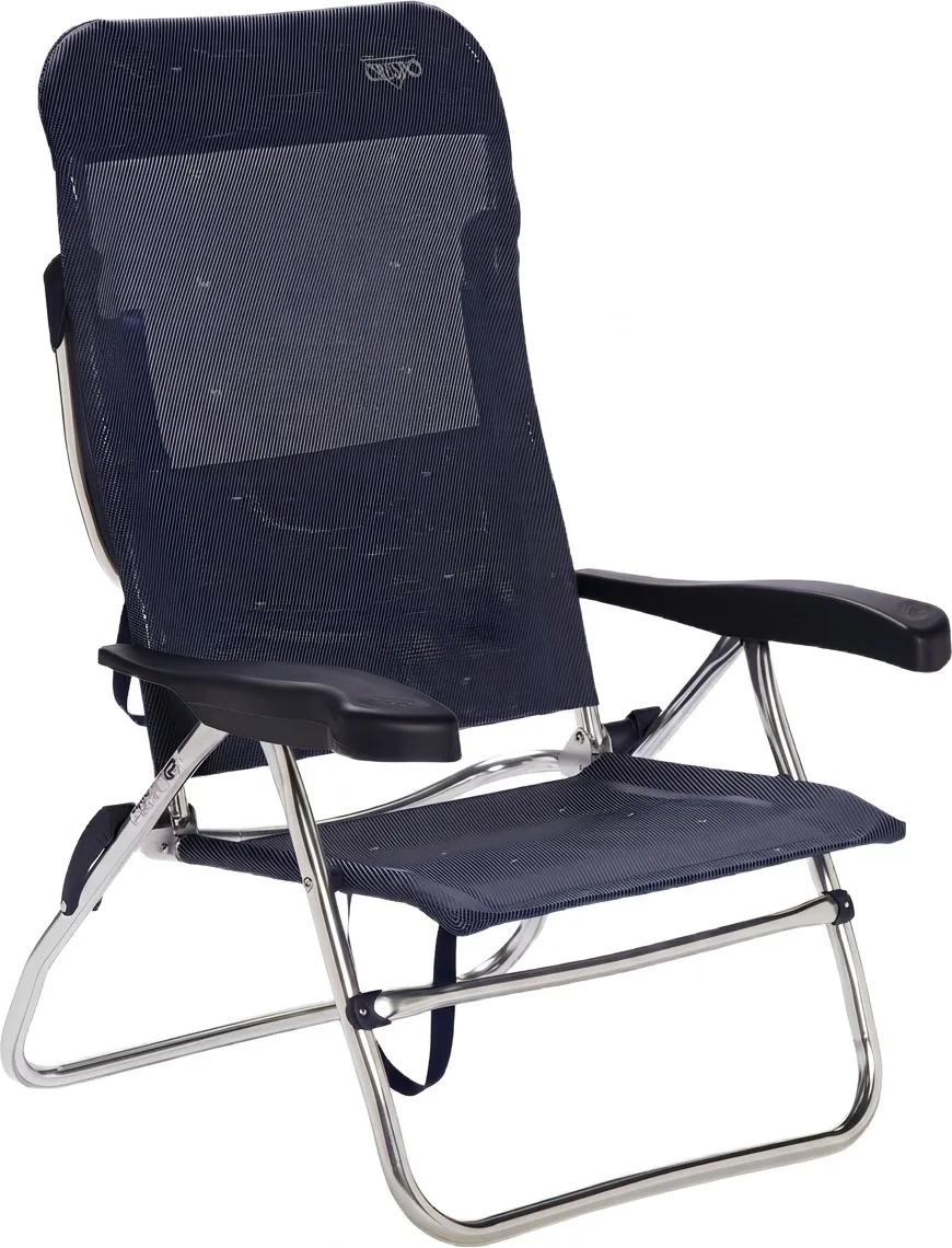 Silla de Playa Reclinable Crespo AL/223 Azul Oscuro