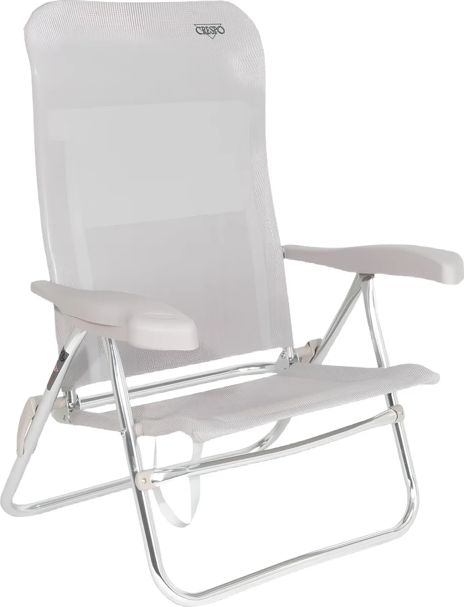 Silla de Playa Reclinable Crespo AL/205 Gris Claro