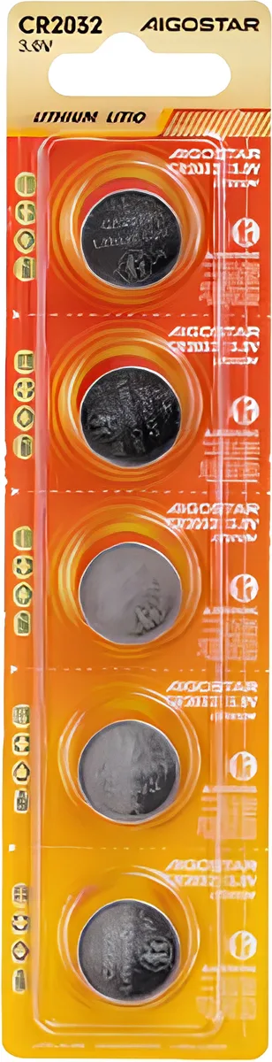 Pila de Boton Aigostar CR2032 de 3 V, 5 Uds — foto principal