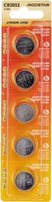 Pila de Boton Aigostar CR2032 de 3 V, 5 Uds