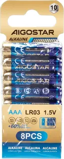 Pila Alcalina LR03 AAA 1,5V 8 Unidades