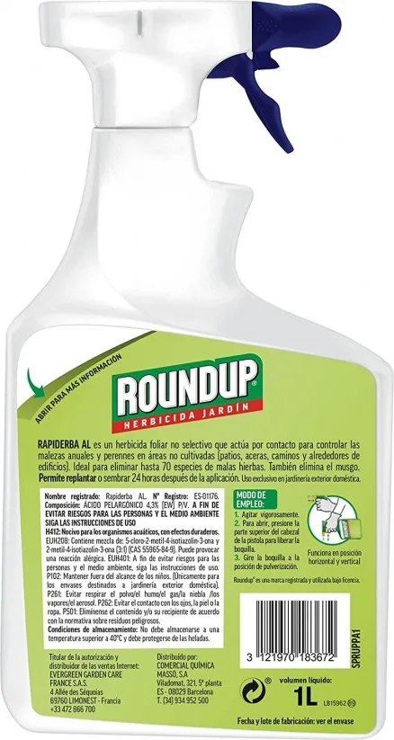 Herbicida Roundup Eco Pistola 1 Litro — foto 2