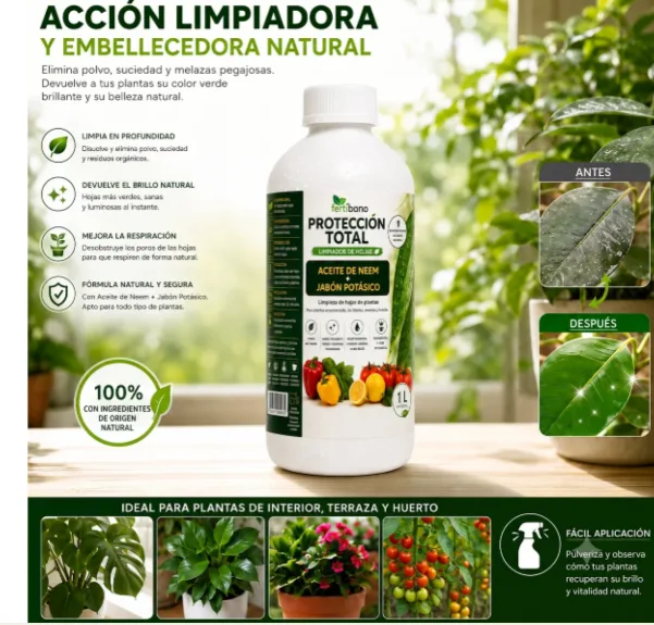 Proteccion Total Jabon Potasico + Aceite de Neem Plantas 1 Litro — foto 13