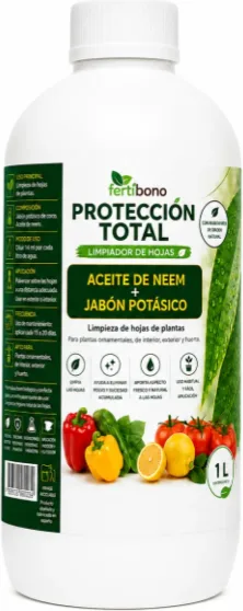 Proteccion Total Jabon Potasico + Aceite de Neem Plantas 1 Litro