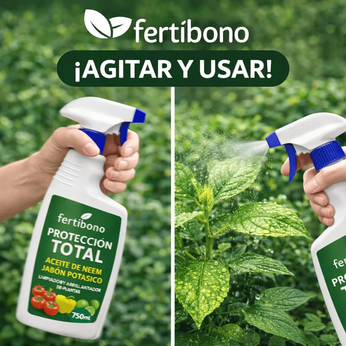 Pistola Proteccion Total Jabon Potasico + Aceite de Neem Plantas 750 ml — foto 4